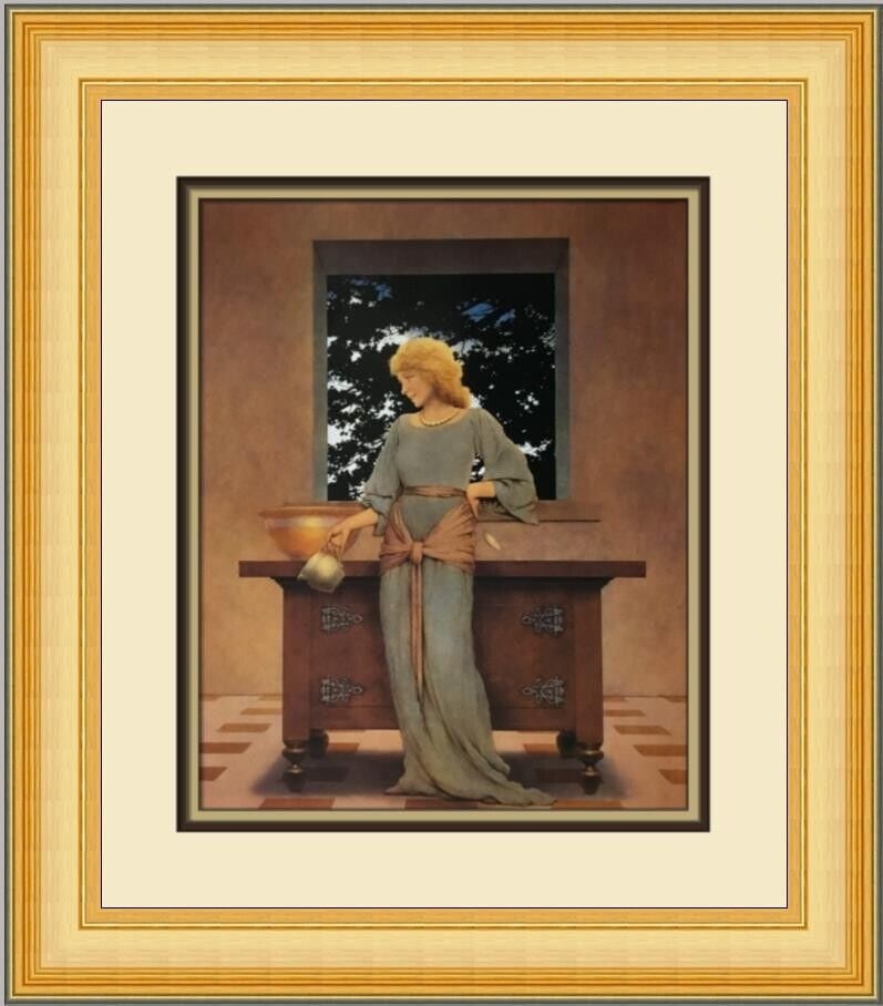 Maxfield Parrish Lady Violetta Making Tarts Custom Framed Print: Maxfield Parrish Lady Violetta Making Tarts Custom Framed Print Artist: Maxfield Parrish Unit Of Sale: Single Piece Size: Medium Custom Bundle: No Item Length: 18 in Region Of Origin: united states Fr