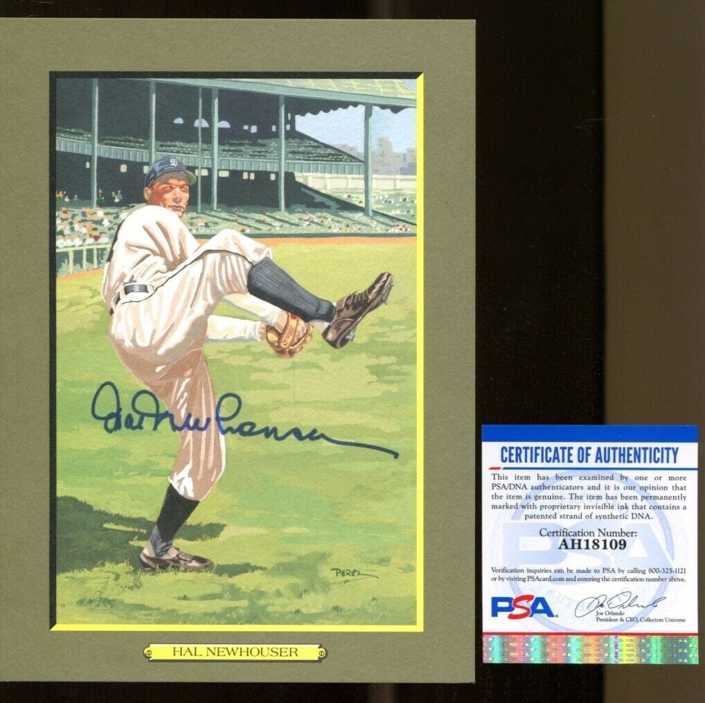 Hal Newhouser Signed Perez-Steele Great Moments Postcard Autograph PSA/DNA *109: Hal Newhouser Signed Perez-Steele Great Moments Postcard Autograph PSA/DNA *109 Sport: Baseball-MLB Product: Postcard Original/Reprint: Original Autograph Authentication: Professional Sports (PSA/DNA)