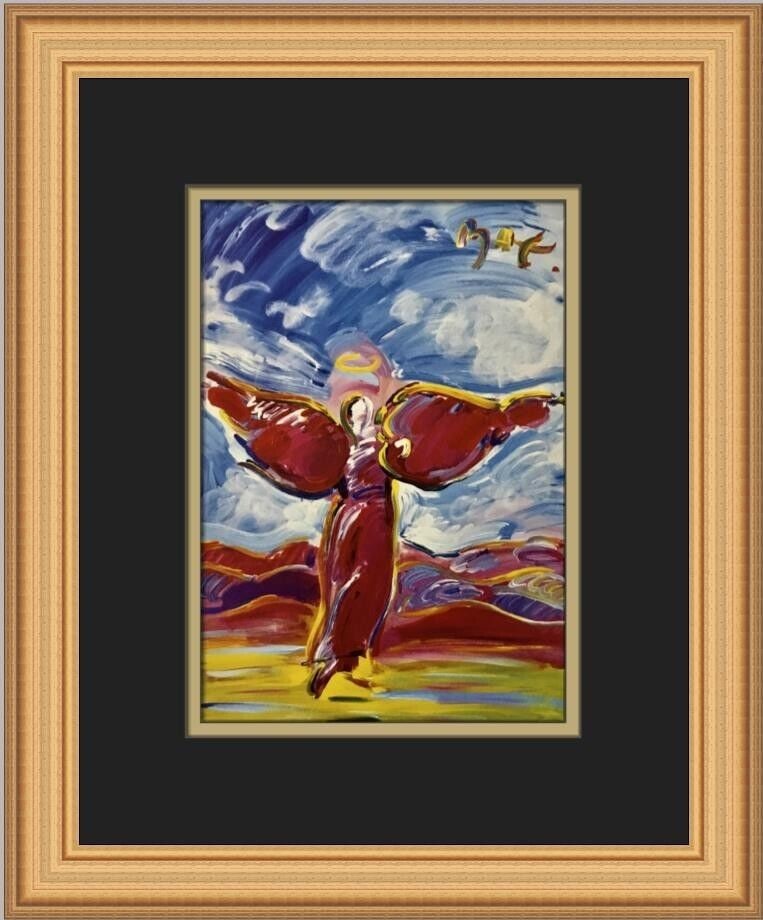 Peter Max Ascending Angel Custom Framed Print: Peter Max Ascending Angel Custom Framed Print Unit Of Sale: Single Piece Artist: Peter Max Size: Medium Item Length: 12 in Region Of Origin: United States Framing: Matted & Framed Personalize: No Year