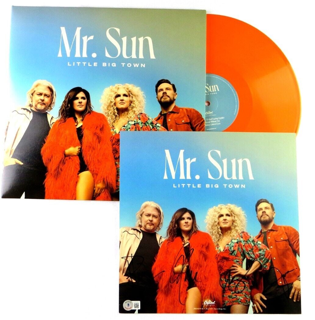 Little Big Town Band Signed Autographed Record Album Insert Mr. Sun: Little Big Town Band Signed Autographed Record Album Insert Mr. Sun Industry: Music Original/Reproduction: Original Autograph Authentication: Beckett Authentication Player: Karen Fairchild Kimberly Sc