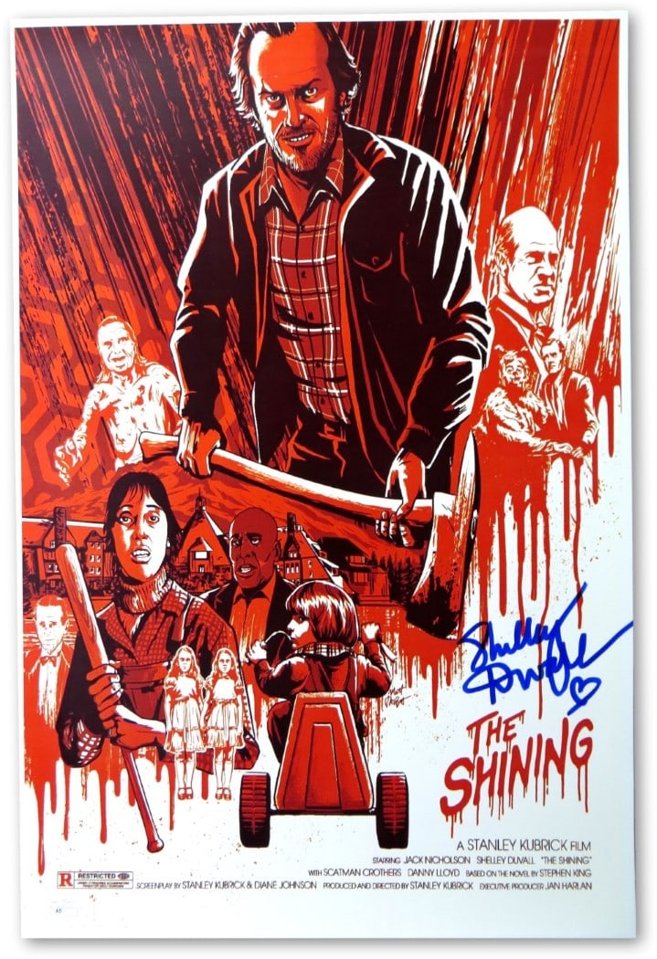 Shelley Duvall Signed Autographed 12X18 Print Art Movie Poster The Shining: Shelley Duvall Signed Autographed 12X18 Print Art Movie Poster The Shining Industry: Movies Object Type: Poster Original/Reproduction: Original Signed By: Shelley Duvall Autograph Authentication: Jame