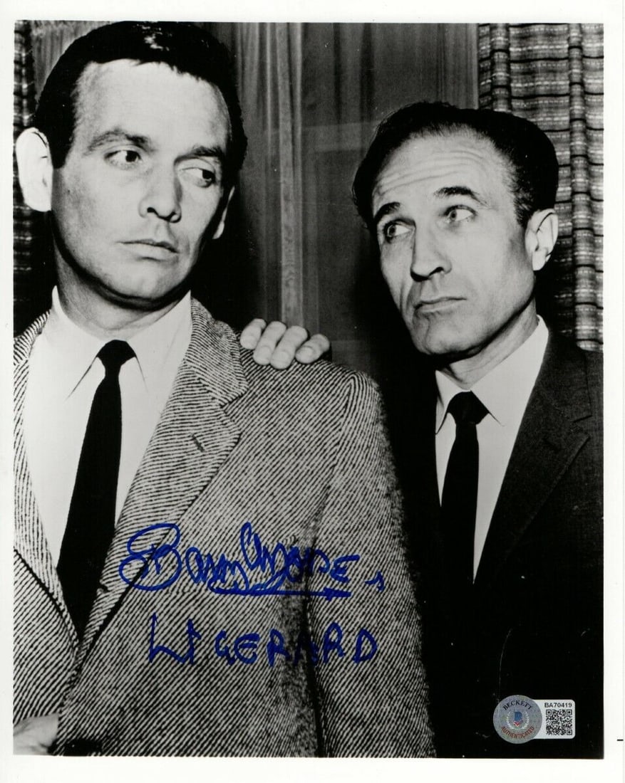 Barry Morse Signed Autographed 8X10 Photo The Fugitive Lt Gerard BAS: Barry Morse Signed Autographed 8X10 Photo The Fugitive Lt Gerard BAS Object Type: Photograph Industry: Television Original/Reproduction: Original Autograph Authentication: Beckett Authentication Pre-O