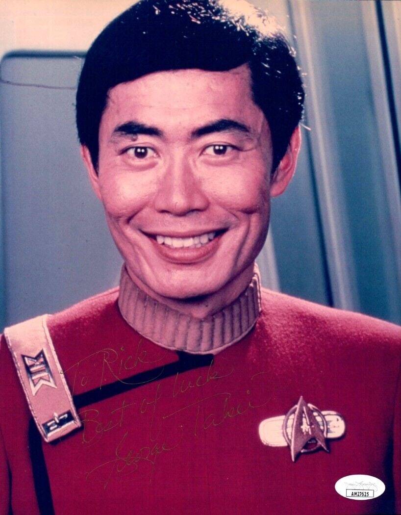George Takei Signed Autographed 8X10 Photo Star Trek Sulu To Rick JSA: George Takei Signed Autographed 8X10 Photo Star Trek Sulu To Rick JSA Object Type: Photograph Industry: Television Original/Reproduction: Original Autograph Authentication: James Spence (JSA) Pre-Owne