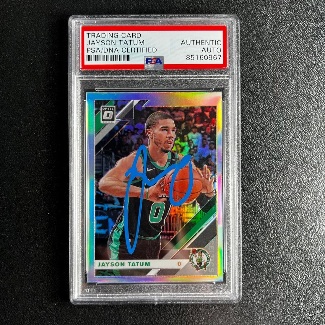 2019 Panini Donruss Optic #82 Jayson Tatum Auto PSA/DNA Slabbed Celtics: 2019 Panini Donruss Optic #82 Jayson Tatum Auto PSA/DNA Slabbed Celtics Pre-Owned While the lot images are representative of the item, the size, placement and strength of the signature may vary. Each 