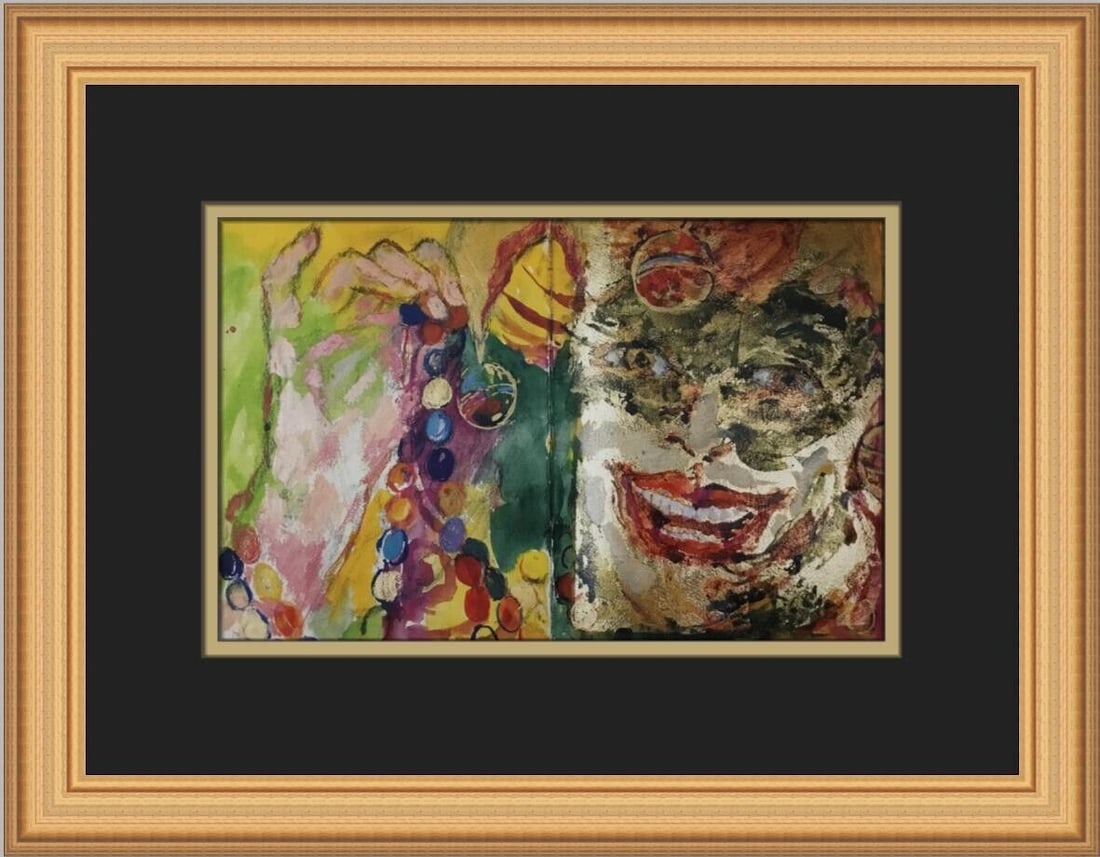 Leroy Neiman Mardi Gras Beads Custom Framed Print: Leroy Neiman Mardi Gras Beads Custom Framed Print Unit Of Sale: Single Piece Artist: LeRoy Neiman Size: Medium Item Length: 16 in Region Of Origin: United States Framing: Matted & Framed Personalize: 