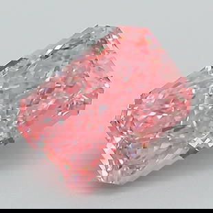 Loose Diamond - Radiant 1.63ct Fancy Vivid Pink: Loose Diamond - Radiant 1.63ct Fancy Vivid Pink Source: This is a real non-mined Diamond that has been grown in a lab Shape: Radiant Carats: 1.63 Color: Fancy Vivid Pink Clarity: VVS2 Certification: