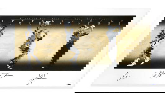 Michael Jordan Muhammad Ali Tiger Woods Autographed 49X25 Print Legends /500