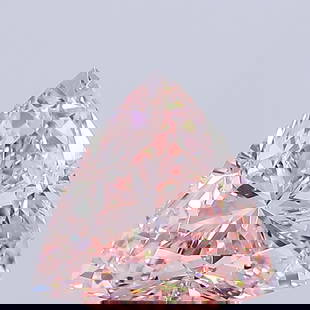 Loose Diamond - TRIANGULAR 3.31ct Fancy Intense Pink: Loose Diamond - TRIANGULAR 3.31ct Fancy Intense Pink Source: This is a real non-mined Diamond that has been grown in a lab Shape: TRIANGULAR Carats: 3.31 Color: Fancy Intense Pink Clarity: VS1