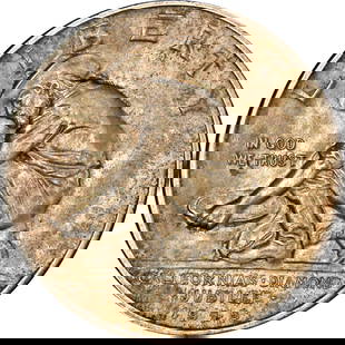 1925-S California Commem Half Dollar Choice BU+: 1925-S California Commem Half Dollar Choice BU+ Certification: Uncertified Circulated/Uncirculated: Uncirculated Grade: Choice BU+ Mint Location: San Francisco Composition: Silver Year: 1925
