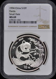 1994 CHINA PANDA S10Y NGC MS69: 1994 CHINA PANDA S10Y NGC MS69 Circulated/Uncirculated: Uncirculated Year: 1994 Certification: NGC Certification Number: 6785341032 Grade: MS69 Pre-Owned The MYNT Guarantee: All items in this