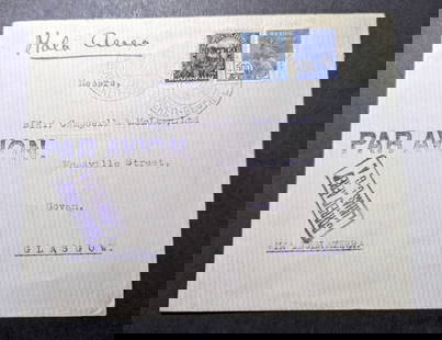 1930 Brazil Airmail First Flight Cover FFC Recife to Glasgow Scotland: 1930 Brazil Airmail First Flight Cover FFC Recife to Glasgow Scotland Place Of Origin: Brazil Quality: Used Grade: Ungraded Certification: Uncertified Pre-Owned The MYNT Guarantee: All items in