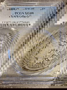 AVC- 1888-O VAM-6 "OVAL O" MORGAN DOLLAR TOP 100 PCGS VG8: AVC- 1888-O VAM-6 "OVAL O" MORGAN DOLLAR TOP 100 PCGS VG8 Circulated/Uncirculated: Circulated Denomination: $1 Coin: Morgan Year: 1888-O Grade: VG8 Certification: PCGS Pre-Owned The MYNT