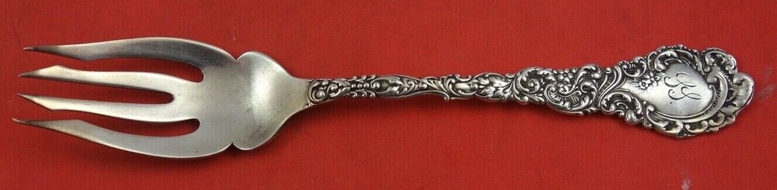 Louvre Wallace Sterling Silver Fish Fork 6 5/8in Serving Silverware Heirloom: Louvre by Wallace Sterling Silver Fish Fork 6 5/8" Serving Silverware Heirloom Louvre by wallacesterling silver fish fork 6 5/8" in the pattern louvre by wallace. It is monogrammed (monos vary) and is