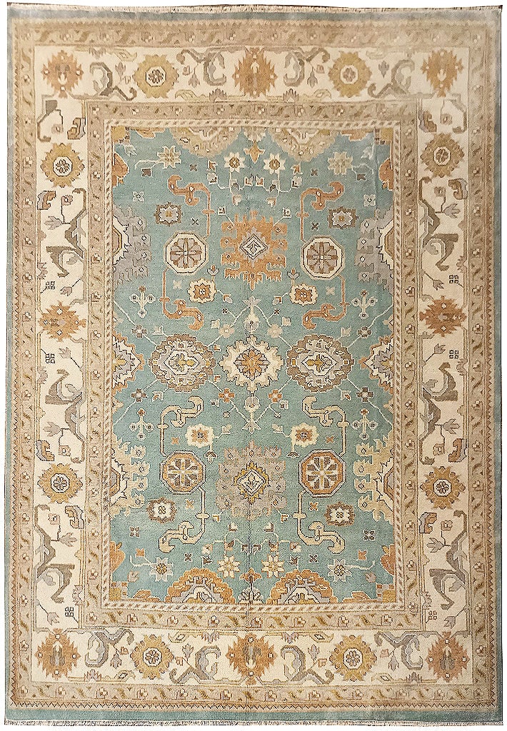 8 x 10 New handmade Rug Soft Blue Colors: 8 x 10 New handmade Rug Soft Blue Colors Free continental US Shipping Size in Feet: Width: 8'4 x Length: 10 Size in Inches: Width: 100 in x Length: 120 in Rug Type: Area Rug Colors: Light Blue Ivory b