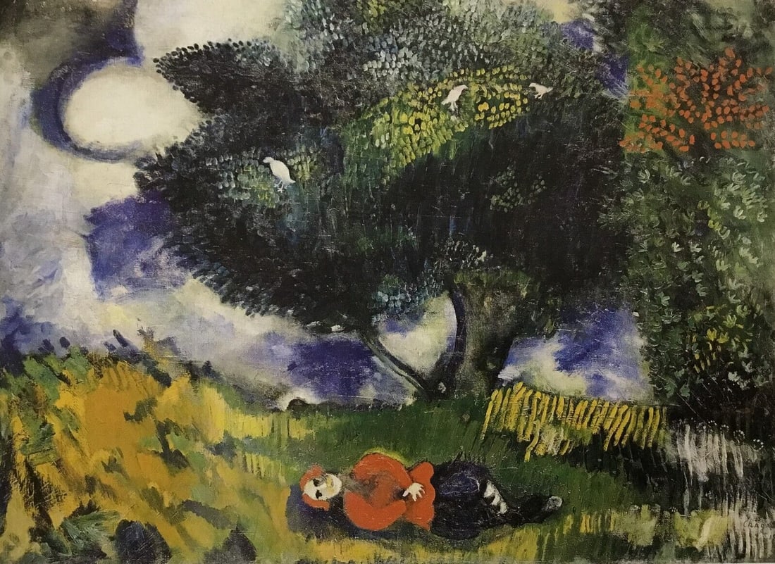 Marc Chagall Poet with Birds Custom Framed Print: Marc Chagall Poet with Birds Custom Framed Print Unit Of Sale: Single Piece Artist: Marc Chagall Size: Medium Item Length: 14 in Region Of Origin: United States Framing: Matted & Framed Personalize: N