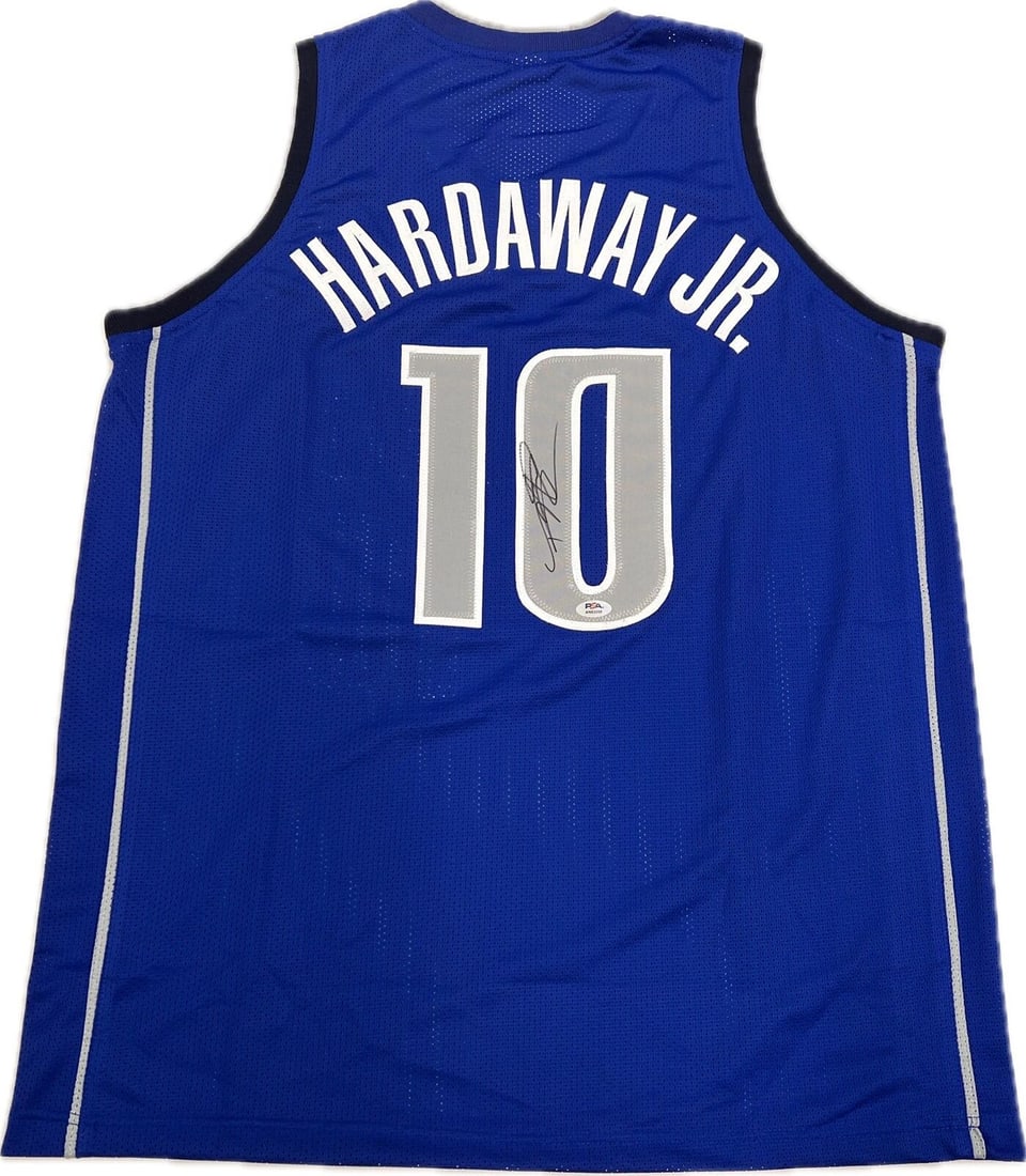 Tim Hardaway Jr. signed jersey PSA/DNA Dallas Mavericks Autographed: Tim Hardaway Jr. signed jersey PSA/DNA Dallas Mavericks Autographed Sport: Basketball Product: Jersey Original/Reprint: Original Pre-Owned While the lot images are representative of the item, the size