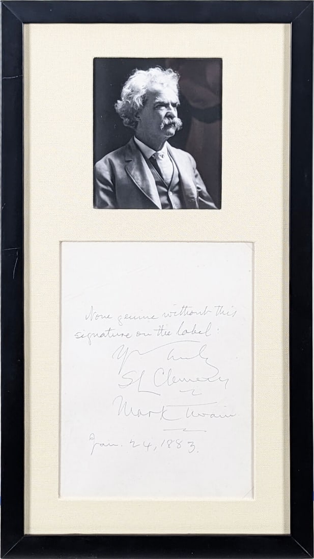 Samuel Clemens "Yours Truly Mark Twain" Signed & Framed 6x8 Cut Signature PSA: Samuel Clemens "Yours Truly Mark Twain" Signed & Framed 6x8 Cut Signature PSA Autograph Authentication: PSA Original/Reproduction: Original Product Coa: PSA Product Signed By Name: Samuel Clemens Pre-