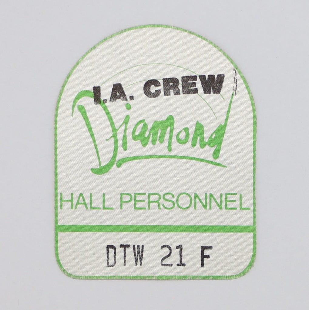 1982 Neil Diamond Tour Stage Hall Personnel and Backstage Pass: 1982 Neil Diamond Tour Stage Hall Personnel and Backstage Pass 1982 Neil Diamond Tour Stage Hall Personnel and Backstage Pass . This is a true vintage pass, not a modern reproduction. Pass is in good 