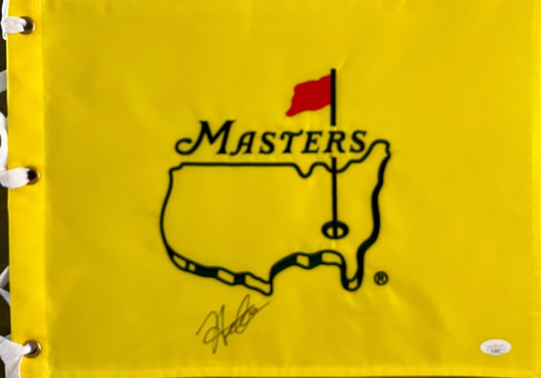 Hideki Matsuyama signed Masters Pin Flag-JSA AF18972: Hideki Matsuyama signed Masters Pin Flag-JSA AF18972 Sport: Golf-PGA Player: Hideki Matsuyama Signed: Yes Autograph Authentication: James Spence Authentication (JSA) Original/Reprint: Original Product