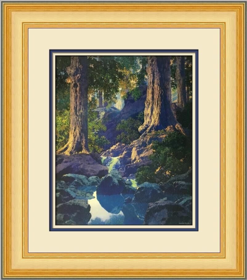 Maxfield Parrish The Glee Custom Framed Print: Maxfield Parrish The Glee Custom Framed Print Artist: Maxfield Parrish Unit Of Sale: Single Piece Size: Medium Custom Bundle: No Item Length: 18 in Region Of Origin: united states Framing: Matted & Fr