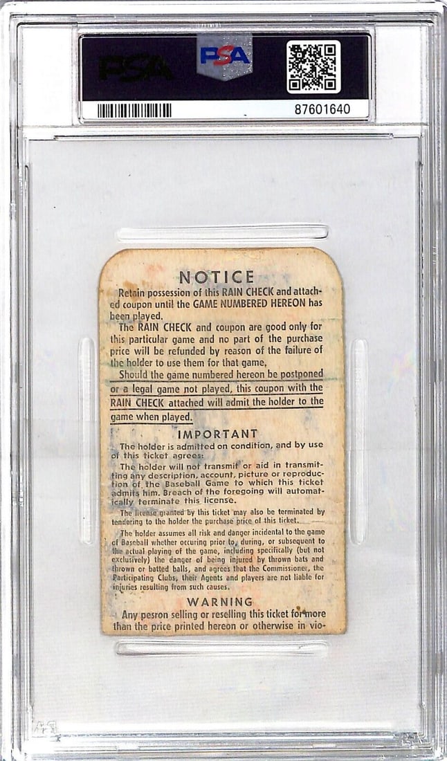 1963 World Series Game 1 Ticket Yankees Dodgers Koufax 15 K's PSA 2 *1640: 1963 World Series Game 1 Ticket Yankees Dodgers Koufax 15 K's PSA 2 *1640 Sport: Baseball Player: Sandy Koufax Year: 1963 Original/Reproduction: Original Team: New York Yankees Grade: 2 Country/Region