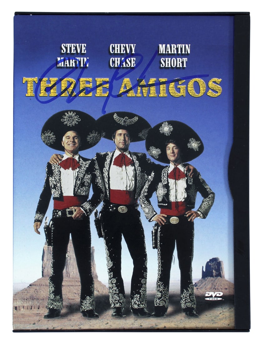 Chevy Chase Three Amigos! Signed DVD Cover w/ Disc BAS Wit #WY99819: Chevy Chase Three Amigos! Signed DVD Cover w/ Disc BAS Wit #WY99819 Industry: Movies Original/Reproduction: Original Autograph Authentication: Beckett Product Coa: Beckett Product Signed By Name: Chev