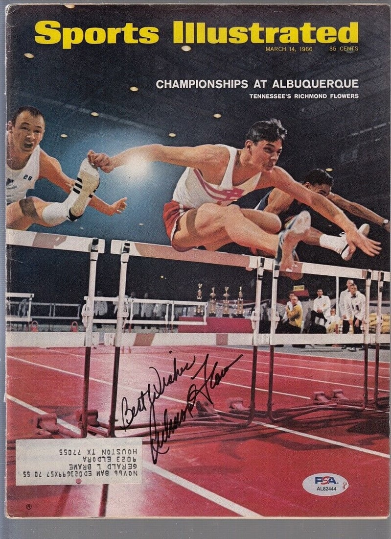 Richmond Flowers signed Tennessee Vols 1966 Sports Illustrated PSA/DNA 91400: Richmond Flowers signed Tennessee Vols 1966 Sports Illustrated PSA/DNA 91400 Player: Richmond Flowers Signed: Yes Original/Reprint: Original Autograph Authentication: Professional Sports Authenticator