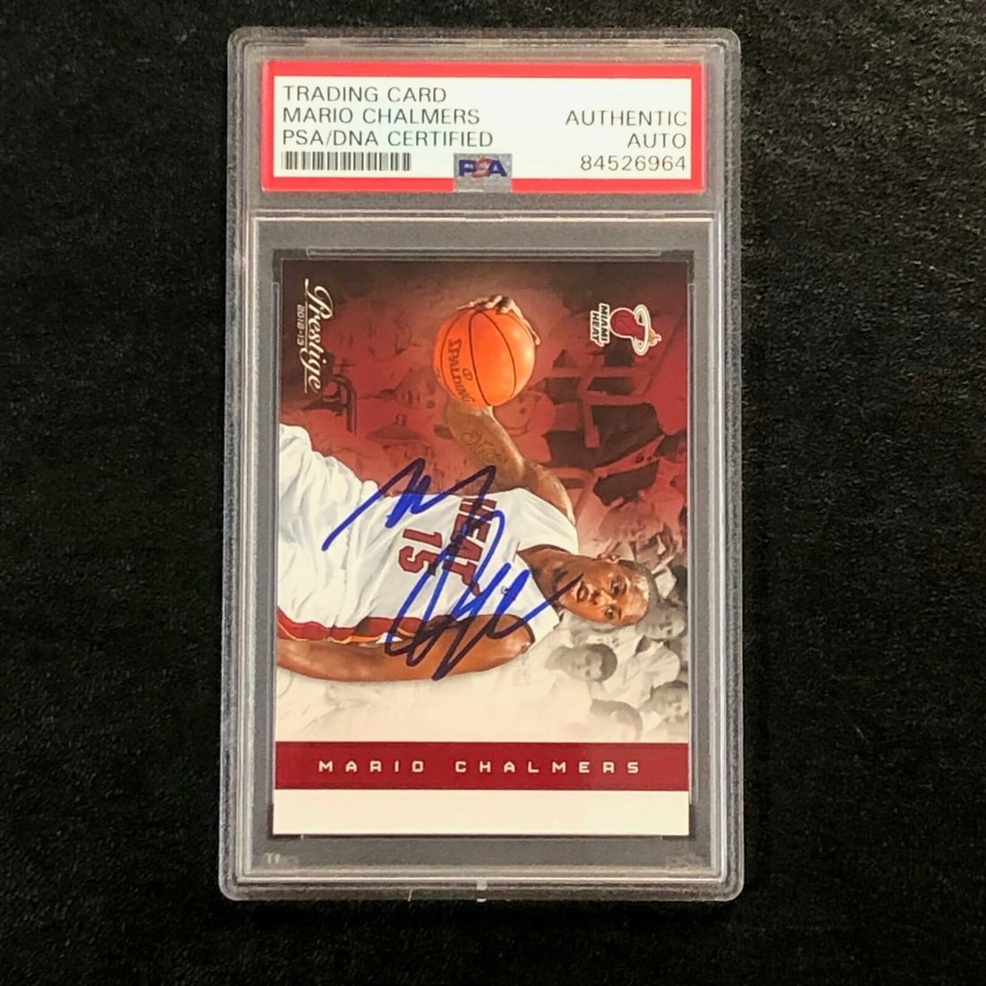 2012-13 Panini Prestige #25 Mario Chalmers Signed Card AUTO PSA Slabbed Heat: 2012-13 Panini Prestige #25 Mario Chalmers Signed Card AUTO PSA Slabbed Heat Pre-Owned While the lot images are representative of the item, the size, placement and strength of the signature may vary. 