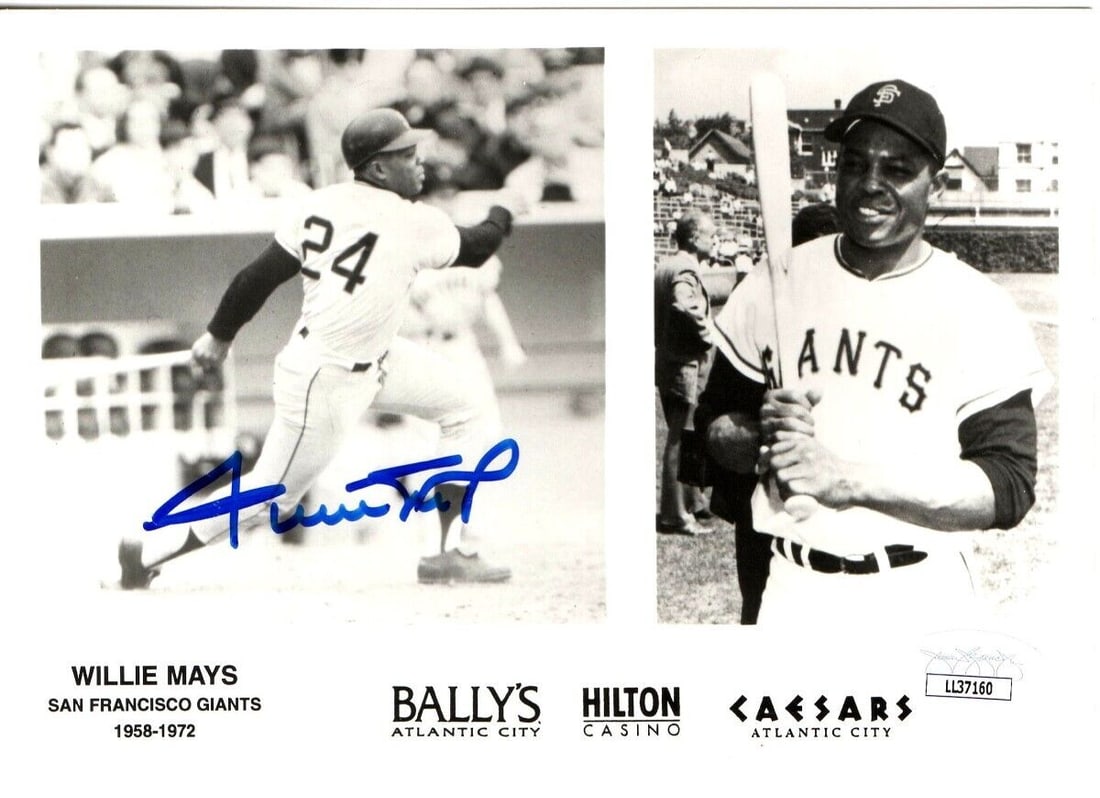 Willie Mays Signed Autograph 5X7 Postcard Photo Giants Atlantic City KSA: Willie Mays Signed Autograph 5X7 Postcard Photo Giants Atlantic City KSA Sport: Baseball Product: Photo Original/Reprint: Original Player: Willie Mays Team: San Francisco Giants Autograph Authenticati
