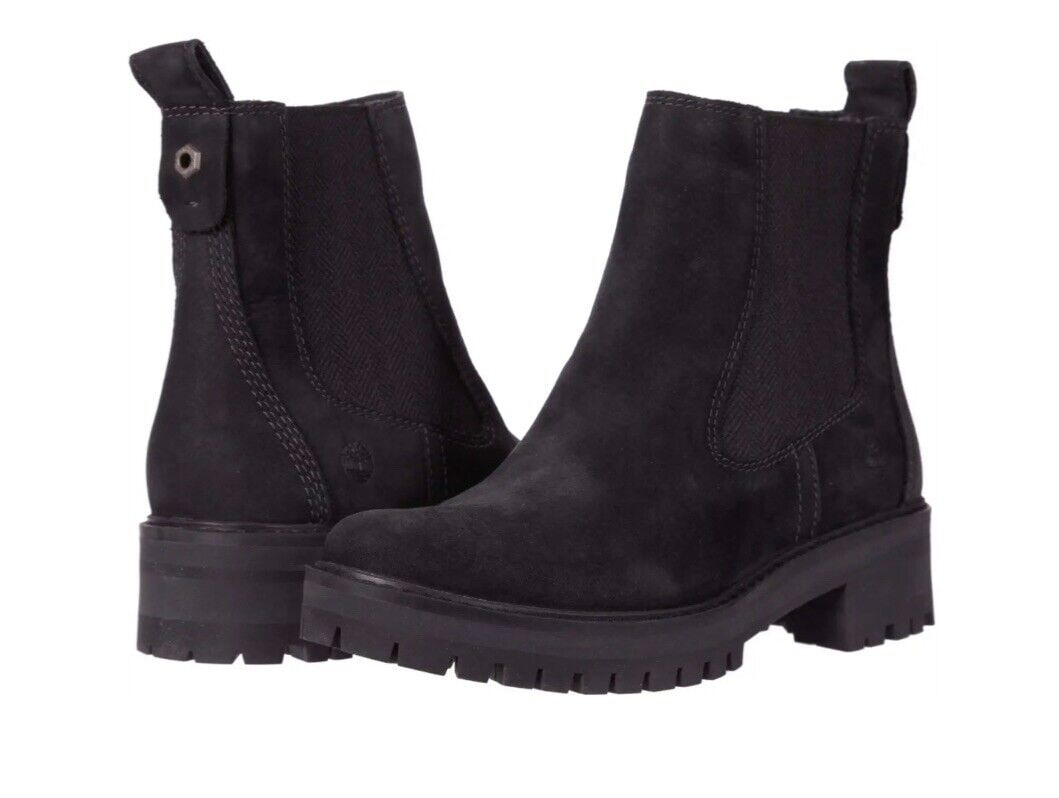 Timberland Courmayeur Valley Chelsea Black Ankle Short Boots Shoes: Timberland Courmayeur Valley Chelsea Black Ankle Short Boots Shoes Character: Boots Style: Chelsea Shoe Shaft Style: Ankle Outsole Material: Suede Type: Boot Upper Material: Suede Color: Black Insole 