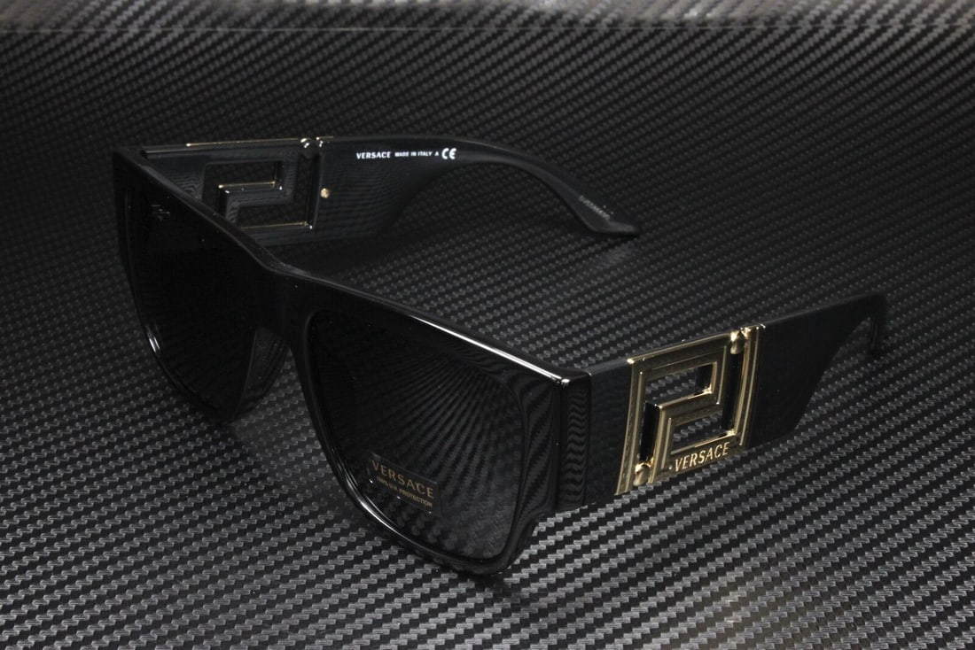VERSACE VE4403 GB1 87 Black Square mens 57 mm Sunglasses: VERSACE VE4403 GB1 87 Black Square mens 57 mm Sunglasses Pattern: 4403 Lens Technology: Anti-Reflective Tinted Frame Color: Black Uv Protection: UV400 Type: Sunglasses Lens Material: Glass Style: Squa