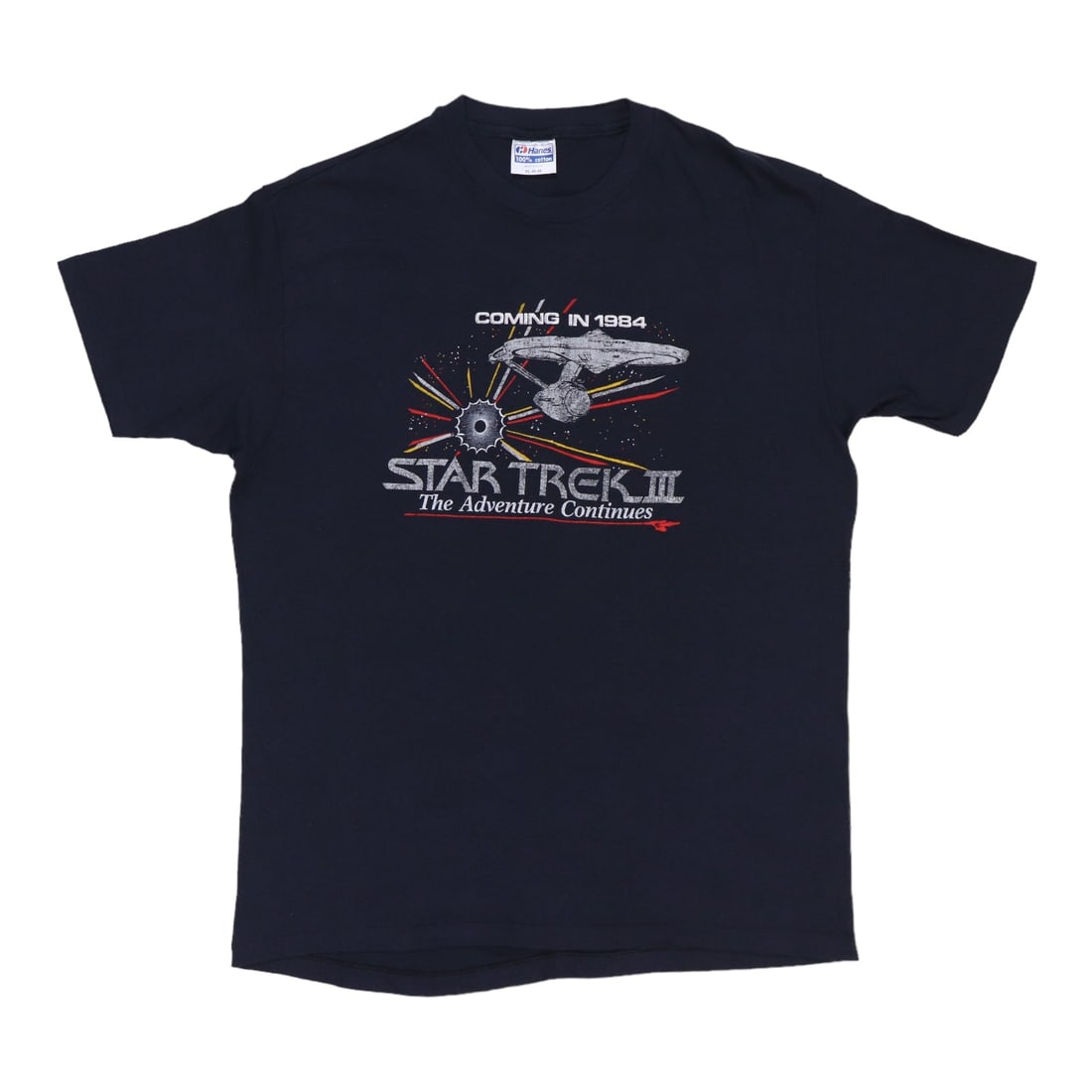 1984 Star Trek III The Adventure Continues Shirt: 1984 Star Trek III The Adventure Continues Shirt Original 1984 Star Trek III The Adventure Continues Shirt. This is a true vintage shirt, not a modern reproduction. Sizes vary so please use measuremen