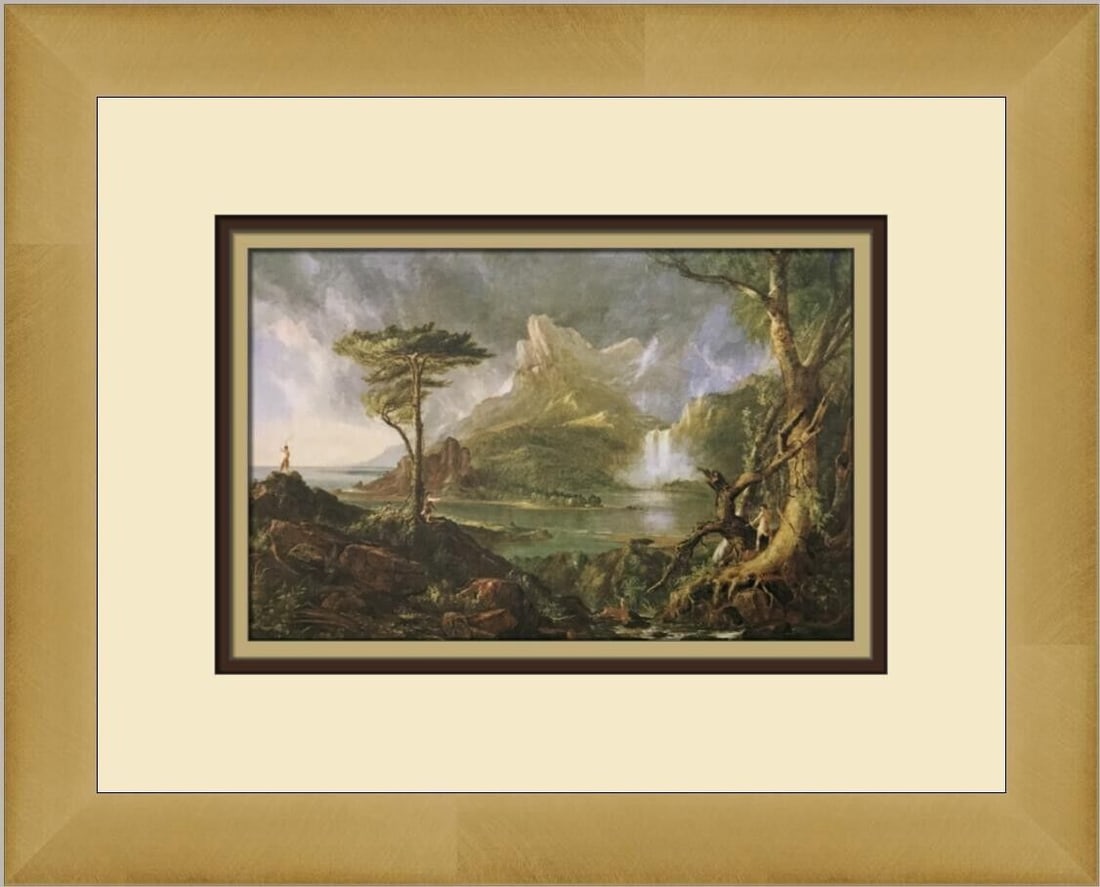 Thomas Cole A Wild Scene Custom Framed Print: Thomas Cole A Wild Scene Custom Framed Print Unit Of Sale: Single-Piece Work Artist: Thomas Cole Size: Medium Custom Bundle: No Item Length: 14 in Region Of Origin: united states Framing: Matted & Fra