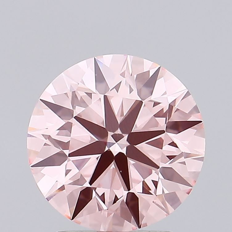 Ideal Loose Diamond - Round 2.18ct Fancy Vivid Pink: Ideal Loose Diamond - Round 2.18ct Fancy Vivid Pink Ideal Cut: Yes Source: This is a real non-mined Diamond that has been grown in a lab Shape: Round Carats: 2.18 Color: Fancy Vivid Pink Clarity: VVS2