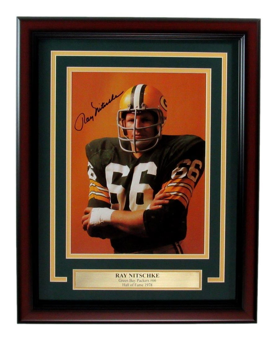 Ray Nitschke HOF Autographed 8x10 Photo Green Bay Packers Framed 183625: Ray Nitschke HOF Autographed 8x10 Photo Green Bay Packers Framed 183625 Autograph Authentication: BAS/Beckett Original/Reprint: Original Product: Photo Signed: Yes Sport: Football Pre-Owned While the 