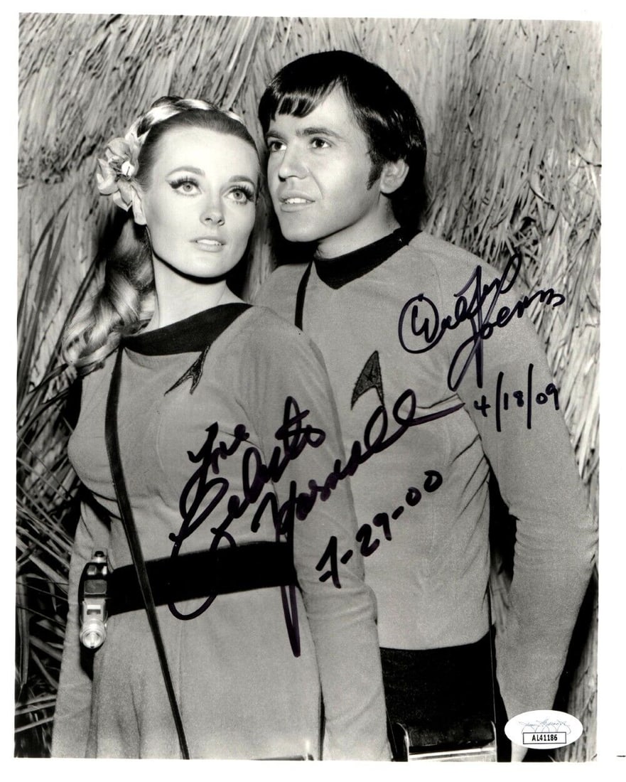 Walter Koenig Celeste Yarnall Dual Autographed 8X10 Photo Star Trek JSA: Walter Koenig Celeste Yarnall Dual Autographed 8X10 Photo Star Trek JSA Object Type: Photograph Industry: Television Original/Reproduction: Original Autograph Authentication: James Spence (JSA) Pre-Ow