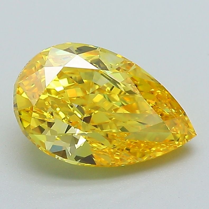 Ideal Loose Diamond - Pear 1.95ct Fancy Vivid Yellow: Ideal Loose Diamond - Pear 1.95ct Fancy Vivid Yellow Ideal Cut: Yes Source: This is a real non-mined Diamond that has been grown in a lab Shape: Pear Carats: 1.95 Color: Fancy Vivid Yellow Clarity: VV