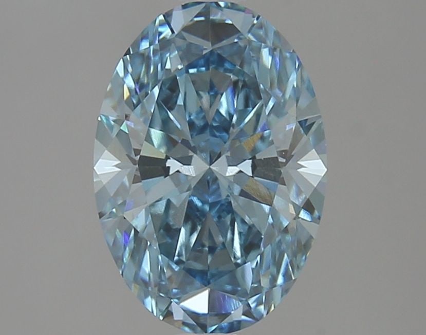 Ideal Loose Diamond - Oval 2.49ct Fancy Vivid Blue: Ideal Loose Diamond - Oval 2.49ct Fancy Vivid Blue Ideal Cut: Yes Source: This is a real non-mined Diamond that has been grown in a lab Shape: Oval Carats: 2.49 Color: Fancy Vivid Blue Clarity: VS1 Ce