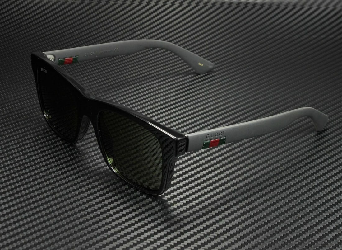 GUCCI GG0008S 001 Rectangular Square Black Green 53 mm Mens Sunglasses: GUCCI GG0008S 001 Rectangular Square Black Green 53 mm Mens Sunglasses Lens Technology: Anti-Reflective Frame Color: Black Uv Protection: 100% UV Type: Sunglasses Lens Material: Nylon Style: Square Fr