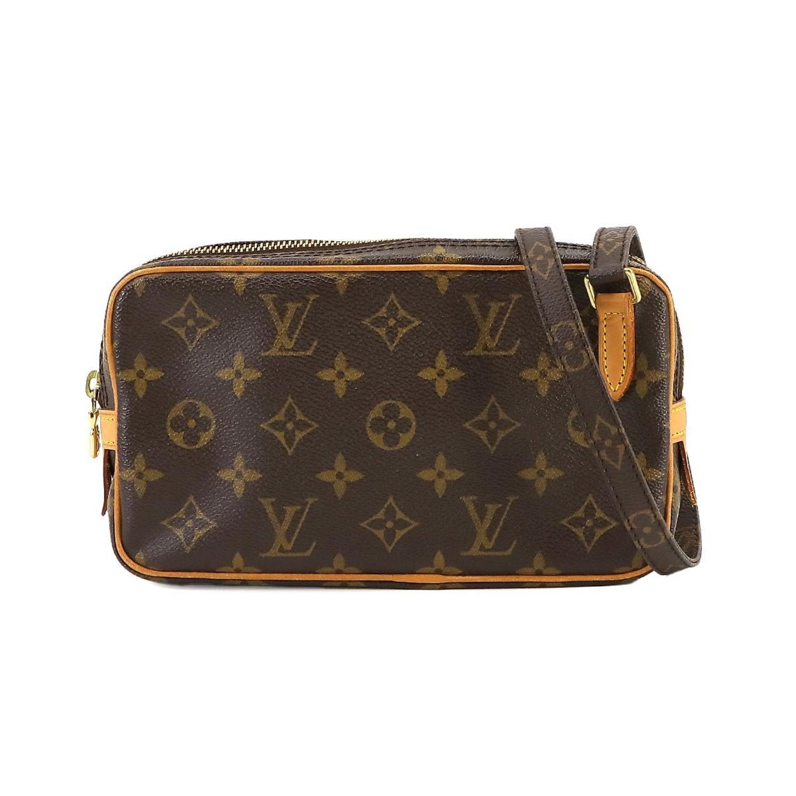 Louis Vuitton Monogram Pochette Marly Bandouliere Shoulder Bag M51828: Louis Vuitton Monogram Pochette Marly Bandouliere Shoulder Bag M51828 Brand: Louis Vuitton Type: Pochette Shoulder bag Material: Monogram Canvas Monogram: Canvas: Color: Monogram Hardware Color: Gold 