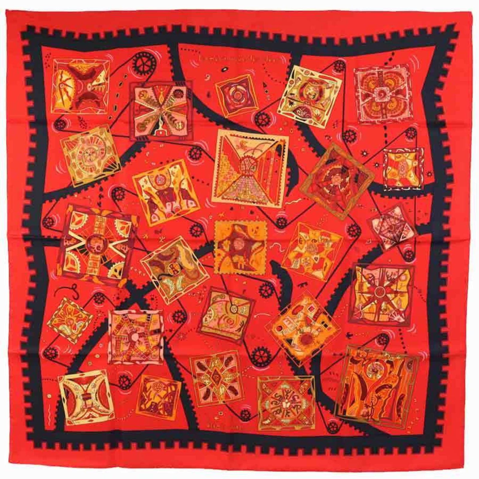 Hermes HERMES Scarf Carre 90 La mecanique des idees Idea Structure Silk Red Multicolor Unisex: Hermes HERMES Scarf Carre 90 La mecanique des idees Idea Structure Silk Red Multicolor Unisex Brand: Hermes Type: Scarf Gender: Men Women Color: Multi-color Red color Material: Silk Silk: Size (LxW):