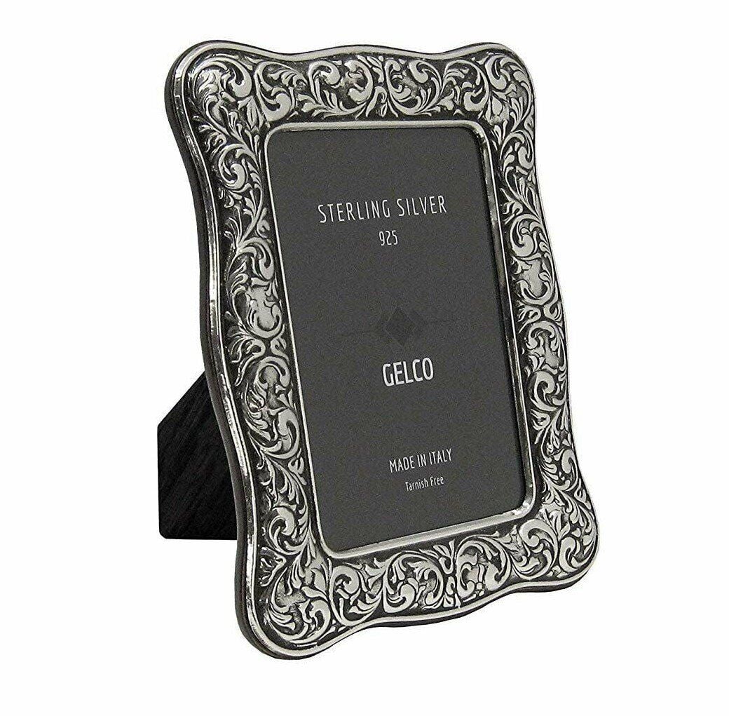 Fine Italian 925 Sterling Silver Embossed Leaf Swirl Picture Frame 10in: Fine Italian 925 Sterling Silver Hand Embossed Leaf Swirl Picture Frame Item Height: 10 Item Length: 10 Item Width: 3 Type: Photo Frame PLEASE NOTE: LOCAL PICK UP IS NOT AN OPTION AND ALL ITEMS IN THI