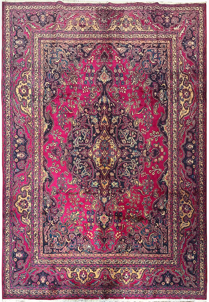 10 x 12 Burgundy Traditional Fine Wool Genuine Persian Mashad Rug: 10 x 12 BRGUNDY Traditional Fine Wool Genuine Persian Mashad Rug Free continental US Shipping Size in Feet: Width: 9.9 x Length: 12 Size in Inches: Width: 117 in x Length: 144 in Rug Type: Area Rug Co