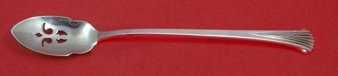 Onslow Sterling Silver Olive Spoon Pierced Long 7 1/8 inches Custom Made: Onslow by Tuttle Sterling Silver Olive Spoon Pierced Long 7 1/8" Custom Made Pattern: Onslow Brand: Tuttle Type: Serving Spoon Age: Post-1940 Composition: Sterling Silver Maker: Tuttle Onslow by tuttl