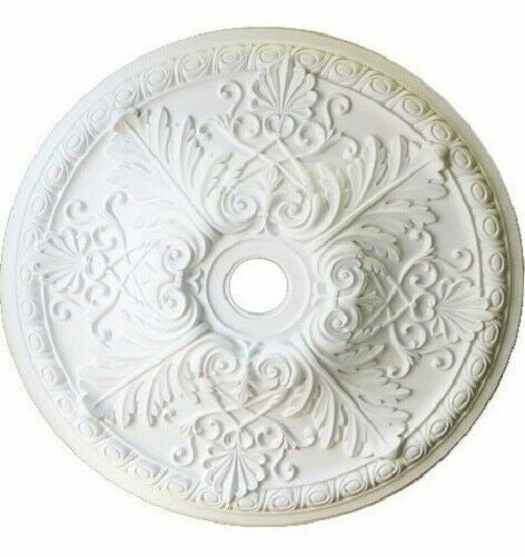 33in Round Chandelier Ceiling Medallion French White for Foyer Dining Kitchen: 33" Round Chandelier Ceiling Medallion French White Foyer Dining Room Kitchen Item Height: 4" Item Width: 33" Assembly Required: No Energy Star: 5 Stars Mounting: Ceiling Mounted Installation Area: In