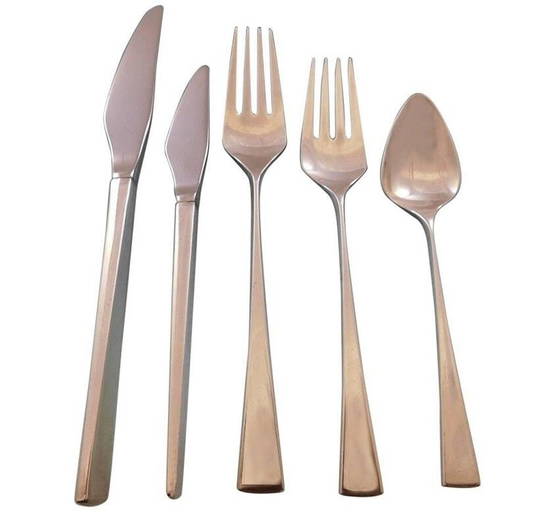 Dimension Sterling Silver Flatware Set For 12 By Reed & Barton 60 Pcs