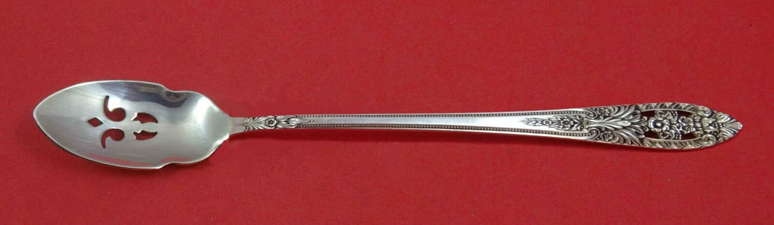 Crown Princess Sterling Silver Olive Spoon 7 1/4 inches Pierced Long Custom: Crown Princess by International Sterling Silver Olive Spoon Pierced Long Custom Type: Serving Spoon Brand: International Composition: Sterling Silver Maker: International Pattern: Crown Princess Age: