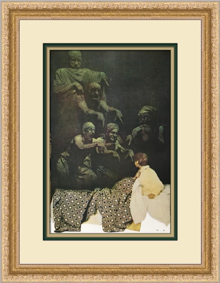 Maxfield Parrish Seein Things Custom Framed Print 14x18 in: Maxfield Parrish Seein Things Custom Framed Print Size: Medium Region Of Origin: united states Artist: Maxfield Parrish Production Technique: Lithography Framing: Matted & Framed Style: Impressionism