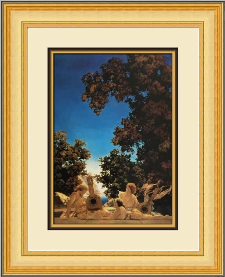 Maxfield Parrish The Lute Players Custom Framed Print 20in x 17in Matted: Maxfield Parrish The Lute Players Custom Framed Print Artist: Maxfield Parrish Unit Of Sale: Single Piece Size: Medium Custom Bundle: No Item Length: 17 in Region Of Origin: united states Framing: Mat