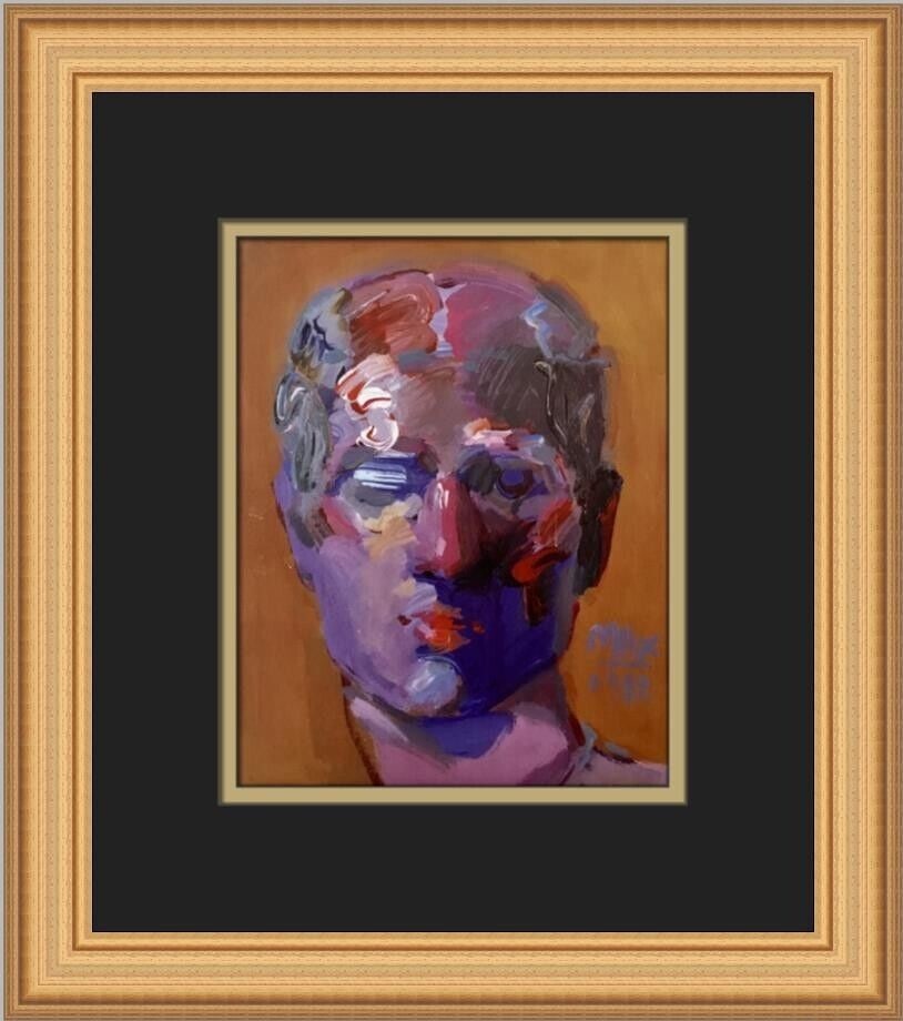 Peter Max Neo Fauve Head Print 14in x 12in Custom Framed Pop Art: Peter Max Neo Fauve Head Custom Framed Print Unit Of Sale: Single Piece Artist: Peter Max Size: Medium Item Length: 12 in Region Of Origin: United States Framing: Matted & Framed Personalize: No Year